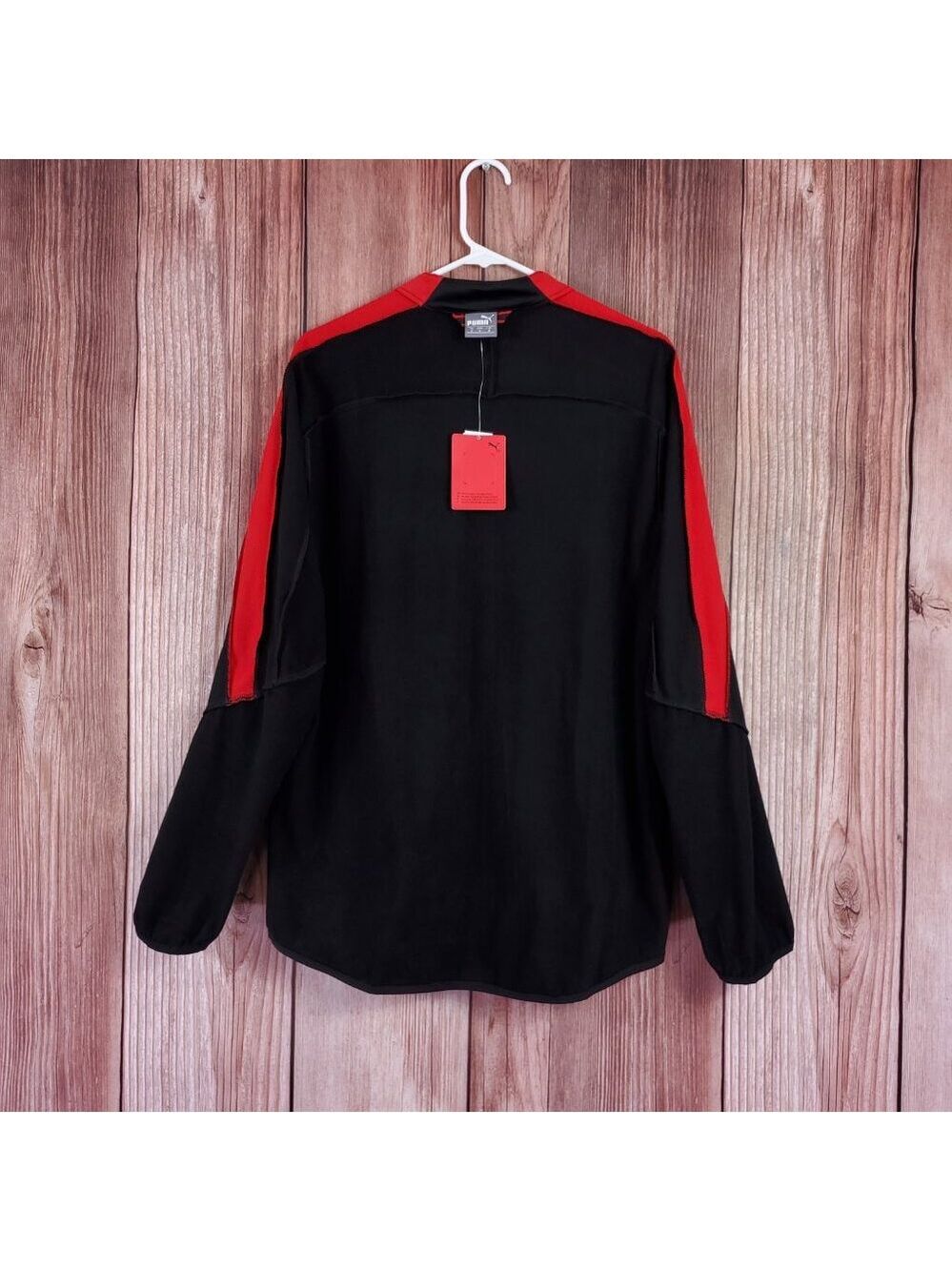 NWT Puma Ferrari Mens Medium SF T7 Track Jacket Full Zip Black Red 576701 02 - Picture 4 of 15